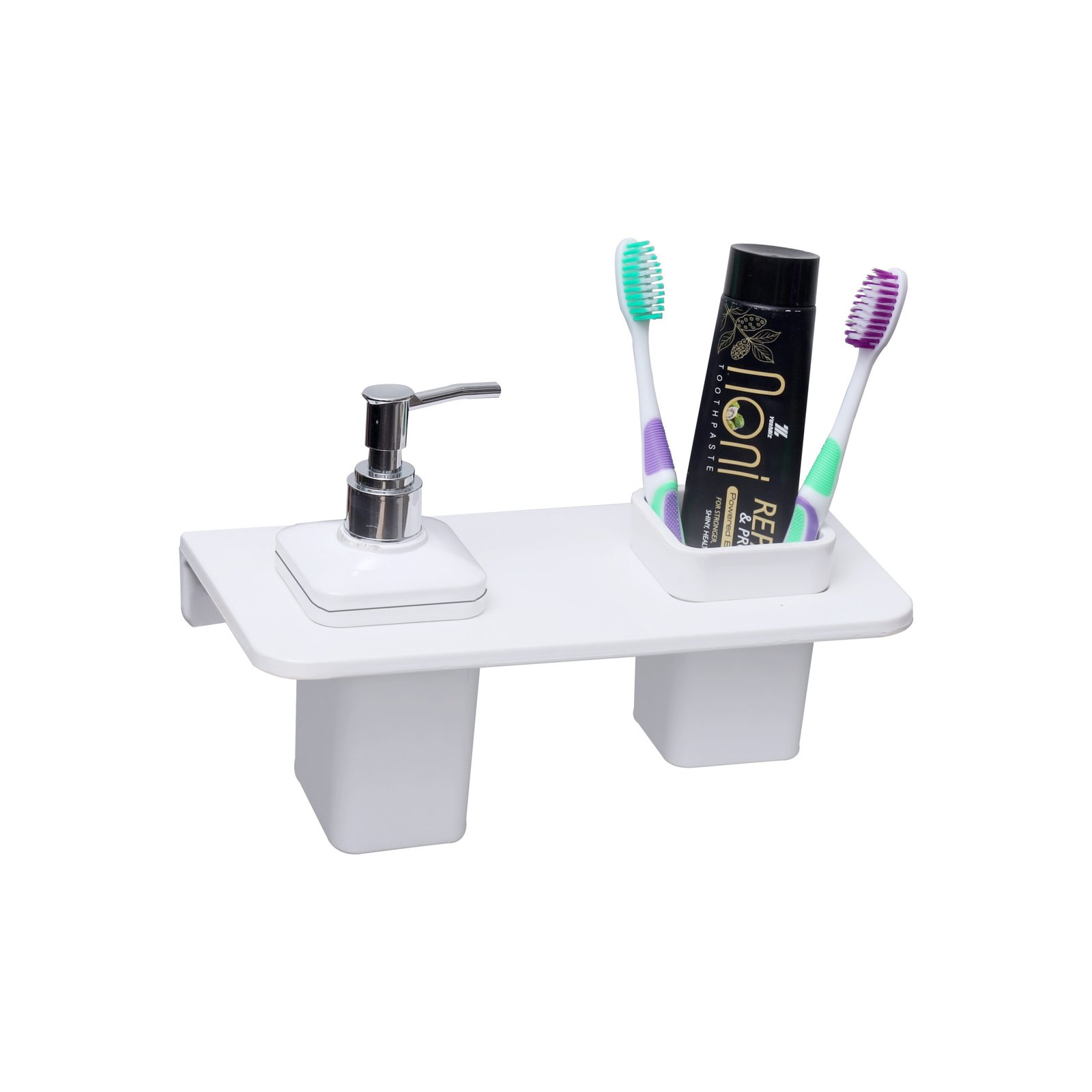 Square Shape Dispenser Bottle With Glass Holder - Image 4