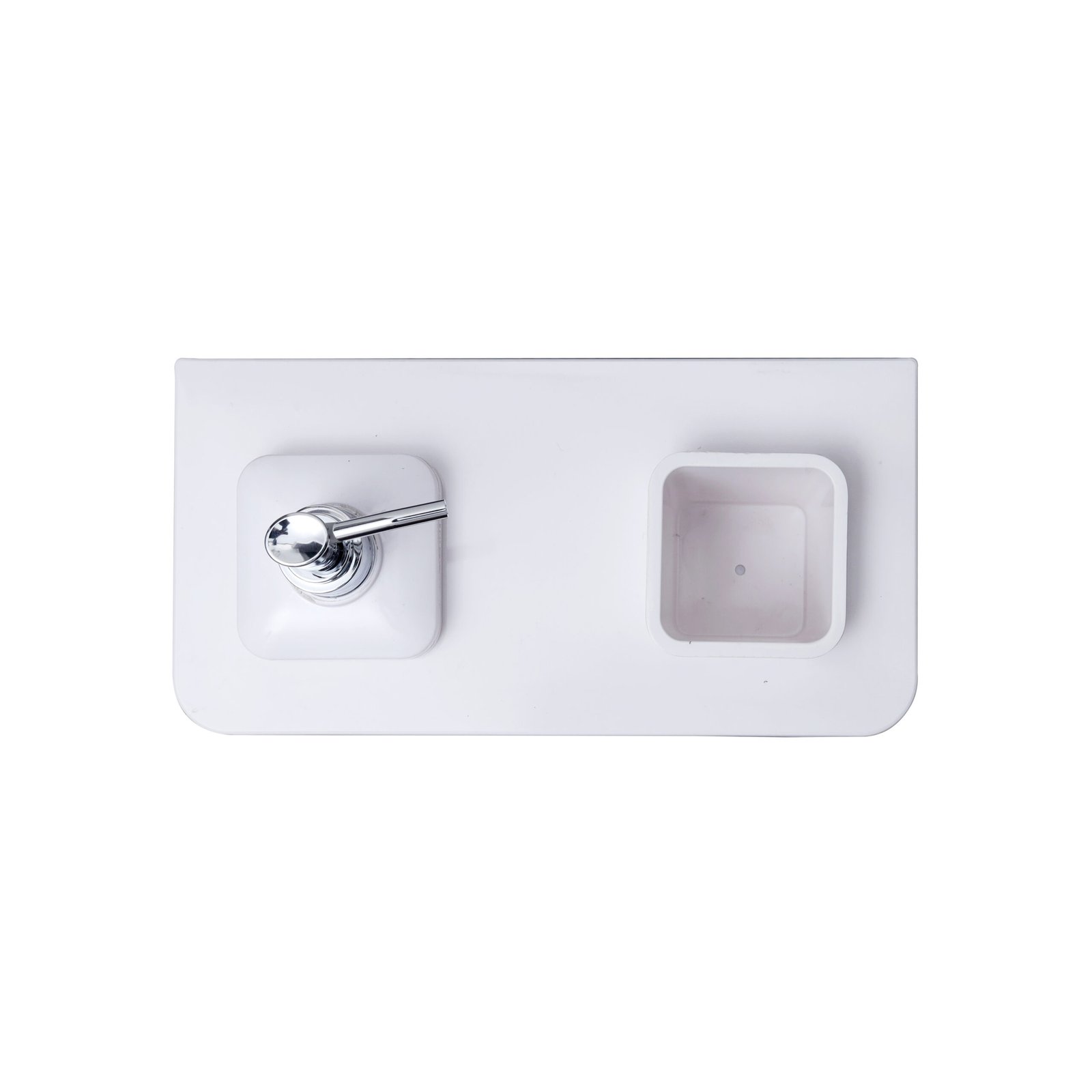 Square Shape Dispenser Bottle With Glass Holder - Image 2