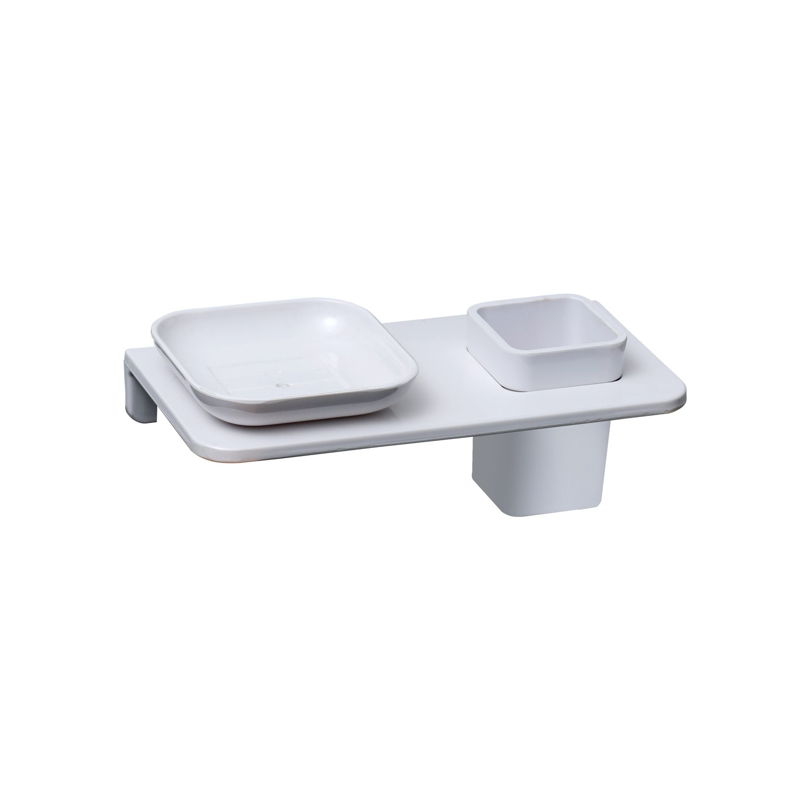 Square Shape Soap Dish With Glass Holder - Image 2