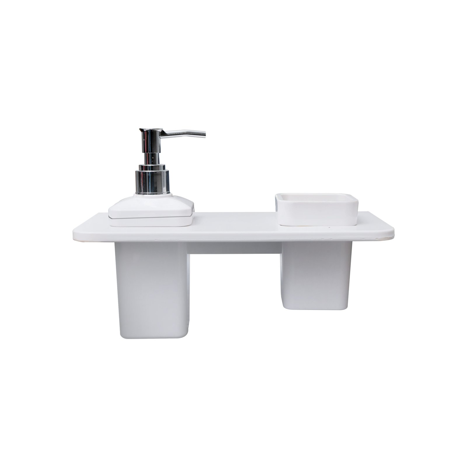 Square Shape Dispenser Bottle With Glass Holder - Image 3