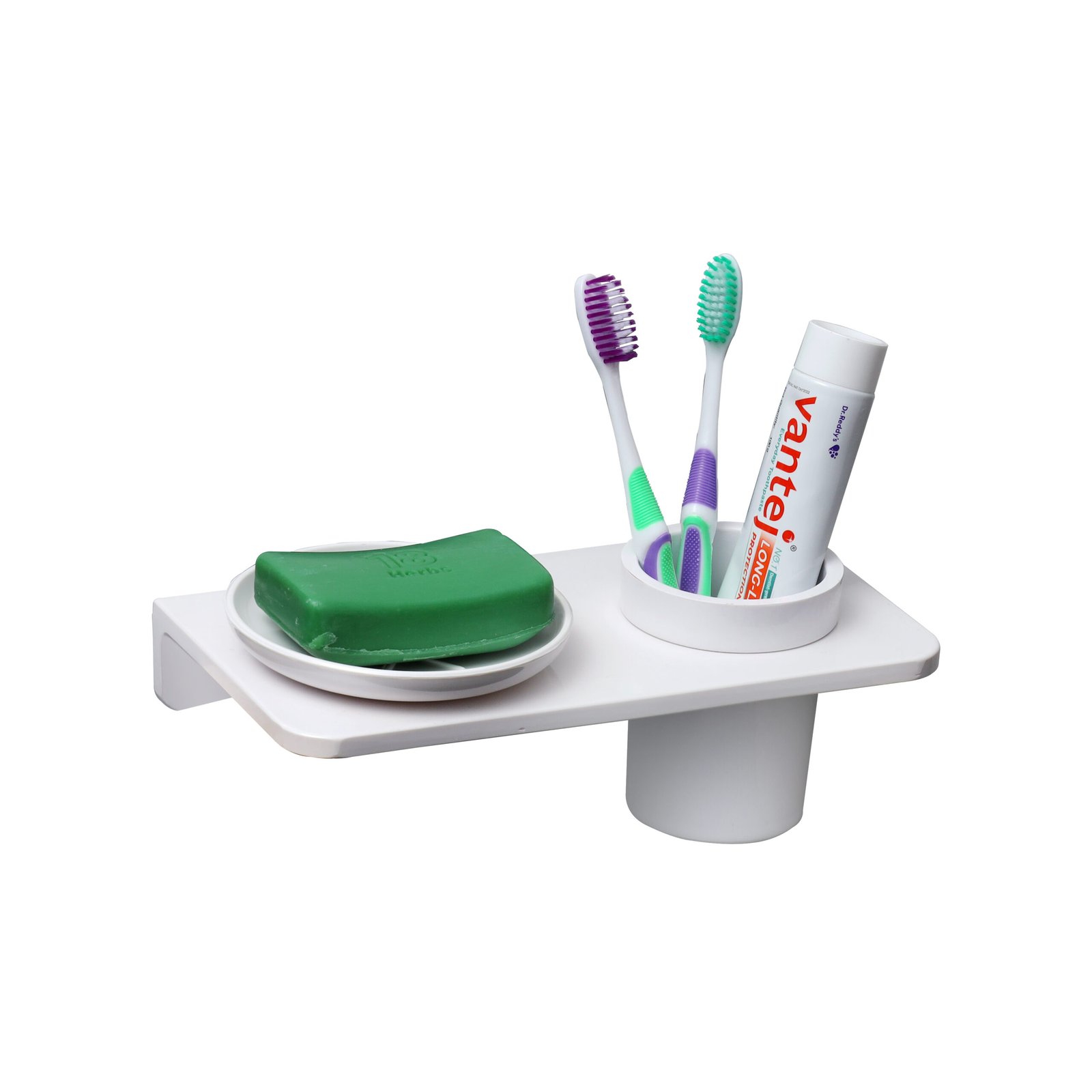 Round Soap Dish With Glass Holder - Image 4