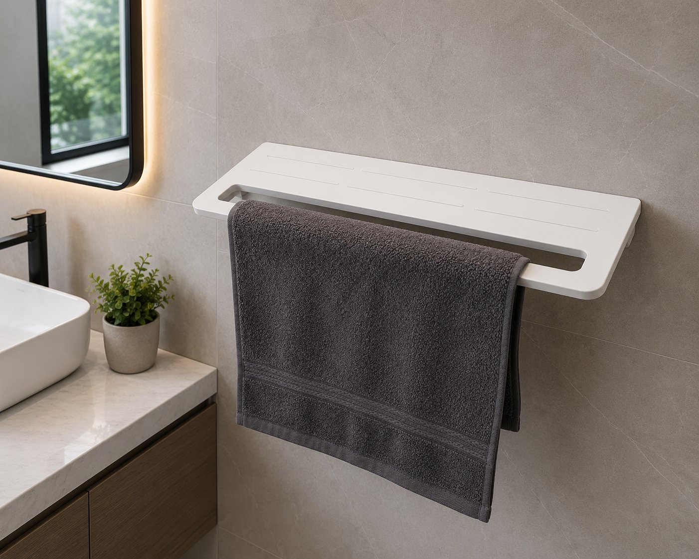 Bathroom Towel Shelf