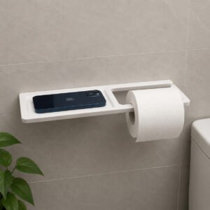 Mobile Stand with Toilet Paper Holder