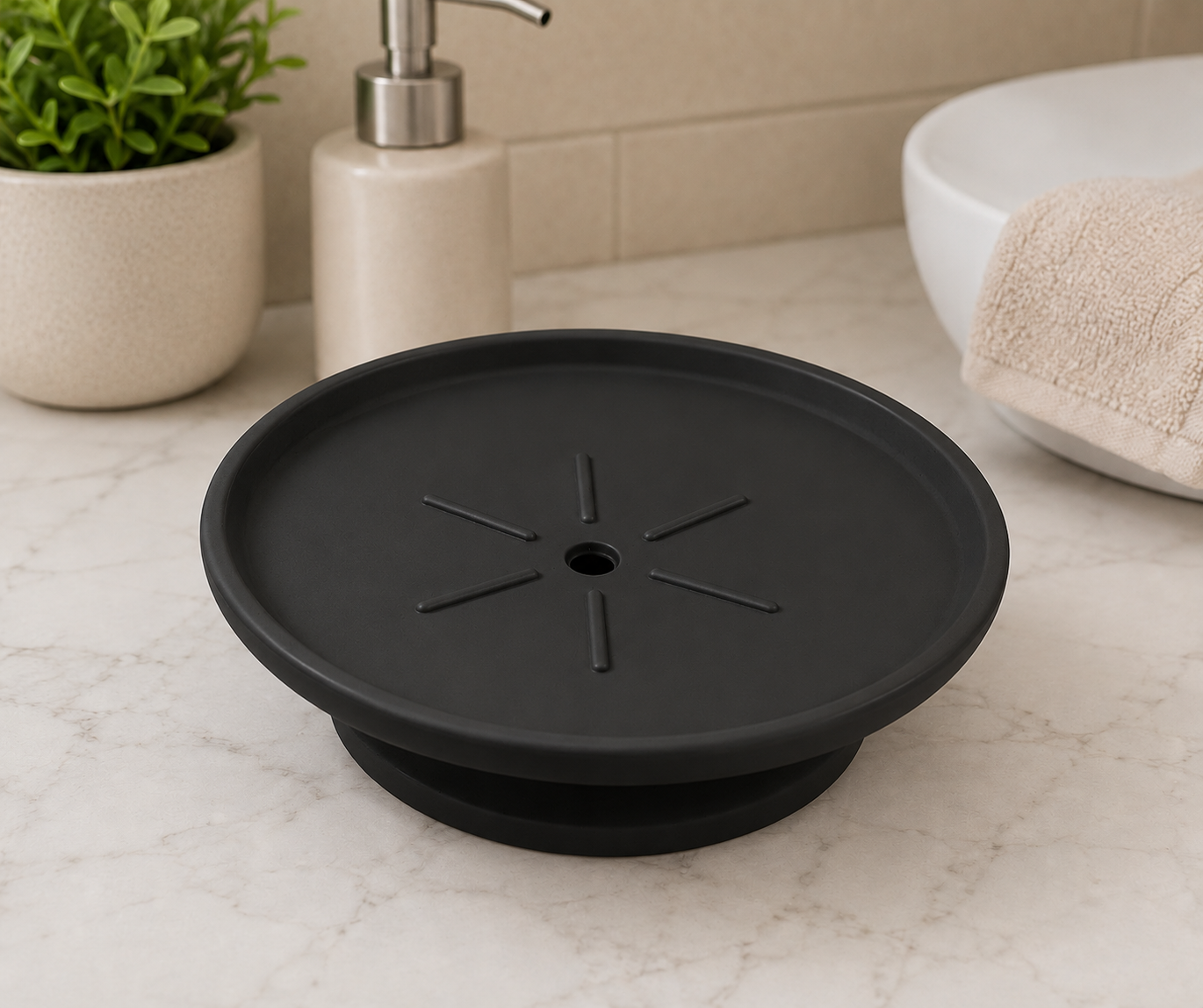 Round Soap Dish With Holder - Image 4