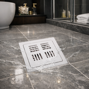Rift Cut Square Floor Drain with Trap