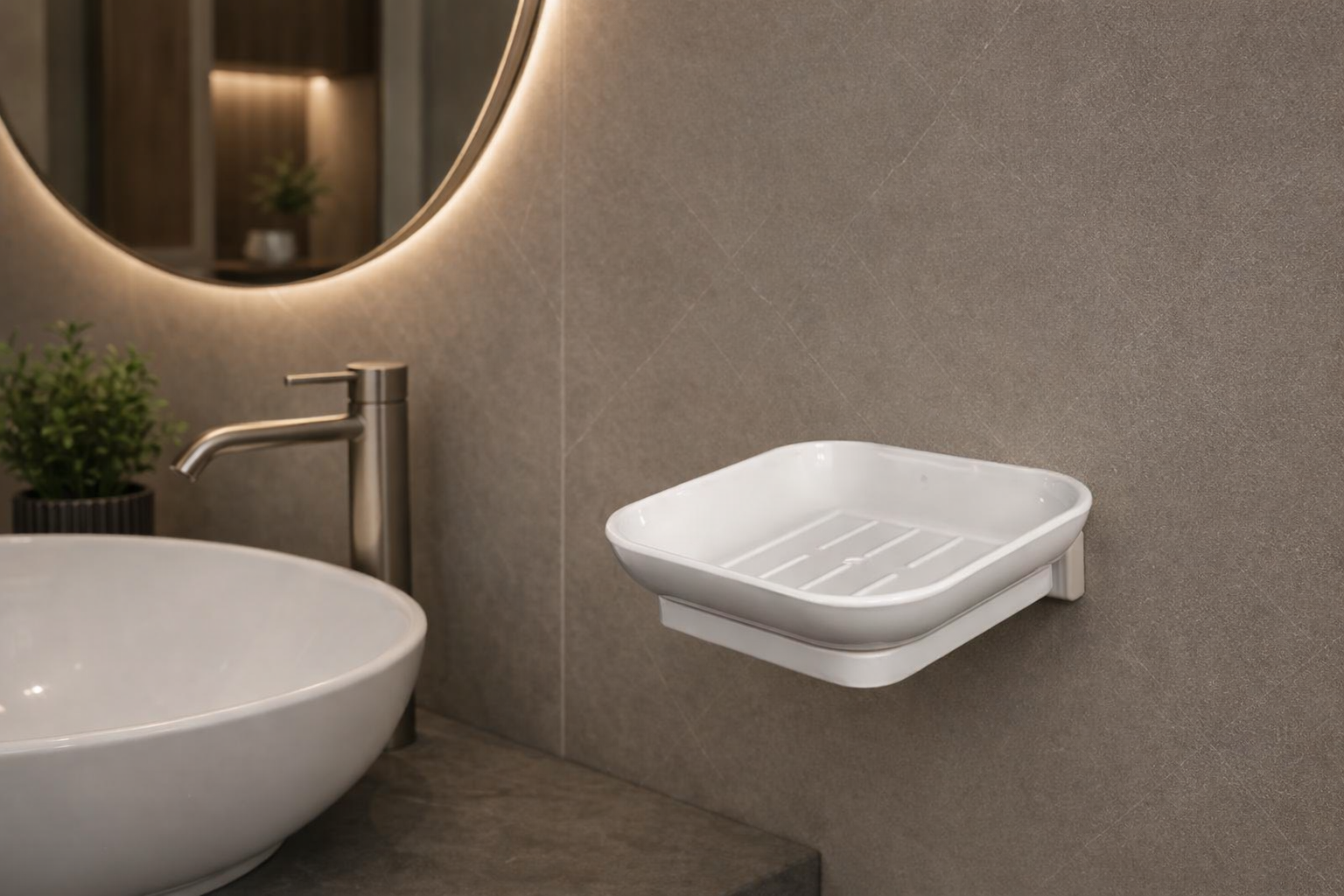 Square Soap Dish With Holder