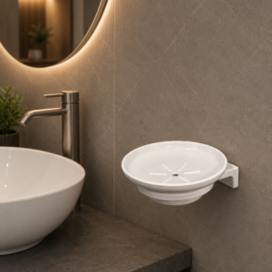 Round Soap Dish With Holder
